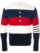 Thom Browne Rugby Stripe Wool Henley Pullover - Multicolour