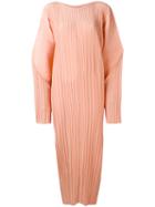 Jil Sander - Cocoon Sleeve Ribbed Dress - Women - Silk - 34, Pink/purple, Silk