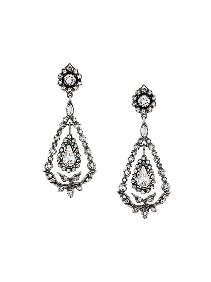 No21 Romantic Strass Earrings - Metallic
