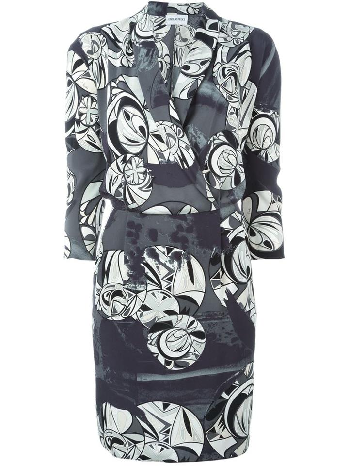 Emilio Pucci Vintage Geometric Print Wrap Dress