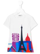 Junior Gaultier Paris Cityscape T-shirt, Girl's, Size: 8 Yrs, White