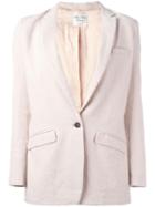 Forte Forte Narrow Lapel Blazer, Women's, Size: 2, Pink/purple, Linen/flax/wool/polyimide/viscose