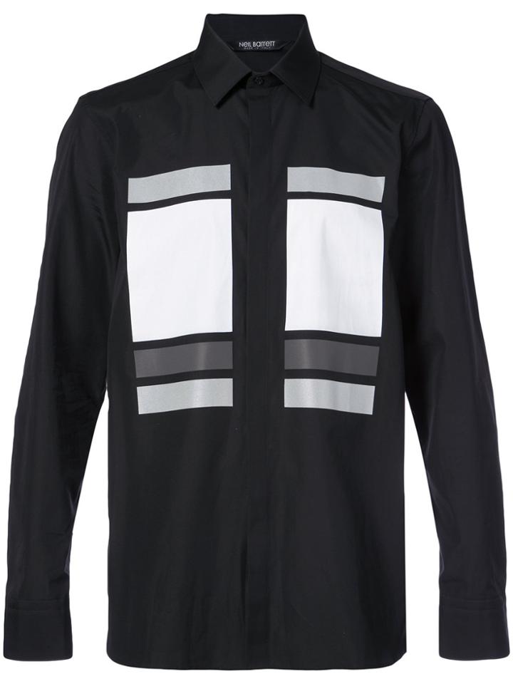 Neil Barrett Block Stripe Shirt - Black