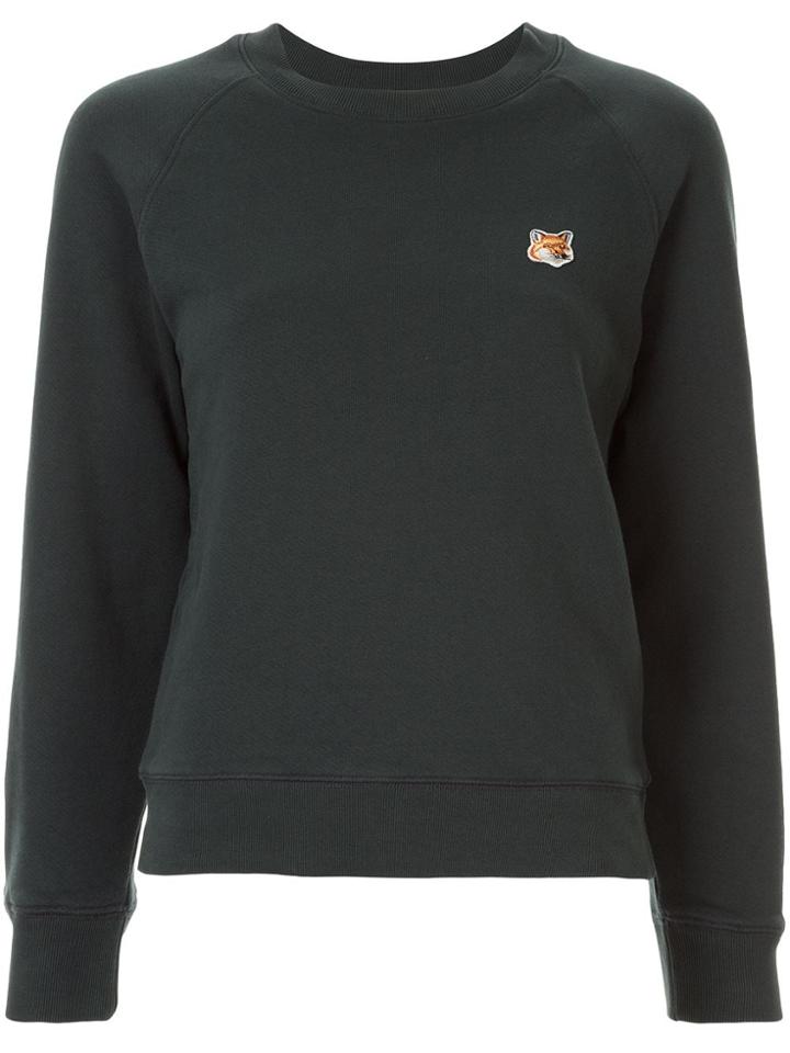 Maison Kitsuné Slim-fit Logo Patch Sweatshirt - Green