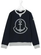 Moncler Kids - Anchor Sweatshirt - Kids - Cotton/acrylic/wool - 14 Yrs, Boy's, Blue