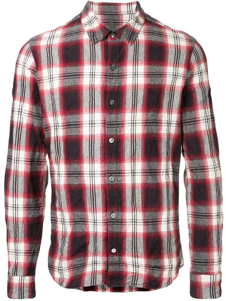 Kazuyuki Kumagai Checked Shirt - Red