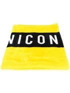 Dsquared2 Icon Print Beach Towel - Yellow