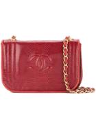 Chanel Vintage Logo Flap Shoulder Bag - Red