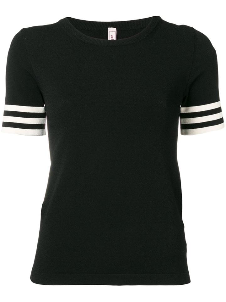 Antonio Marras Contrast Sleeve Knitted Top - Black