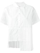 Julien David Pleated Panel Asymmetric Button Down Shirt