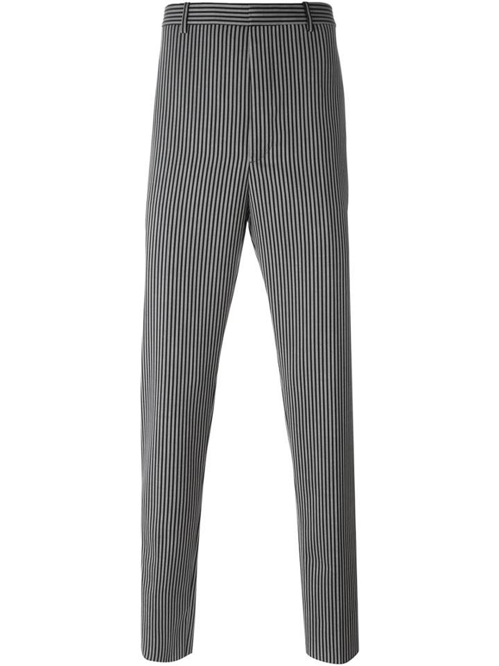 Lanvin Striped Trousers, Men's, Size: 48, Black, Cotton/wool