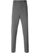 Lanvin Striped Trousers, Men's, Size: 48, Black, Cotton/wool