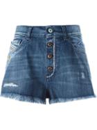 Diesel Embroidered Skull Jeans Shorts