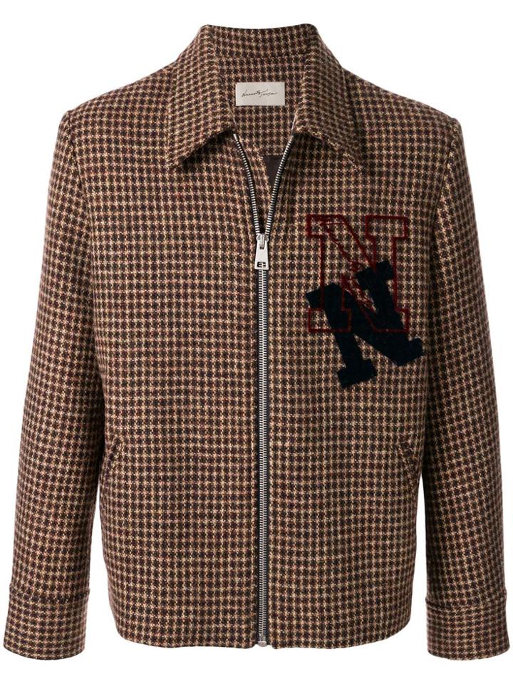 Necessity Sense Seth Varsity Bomber Jacket - Brown