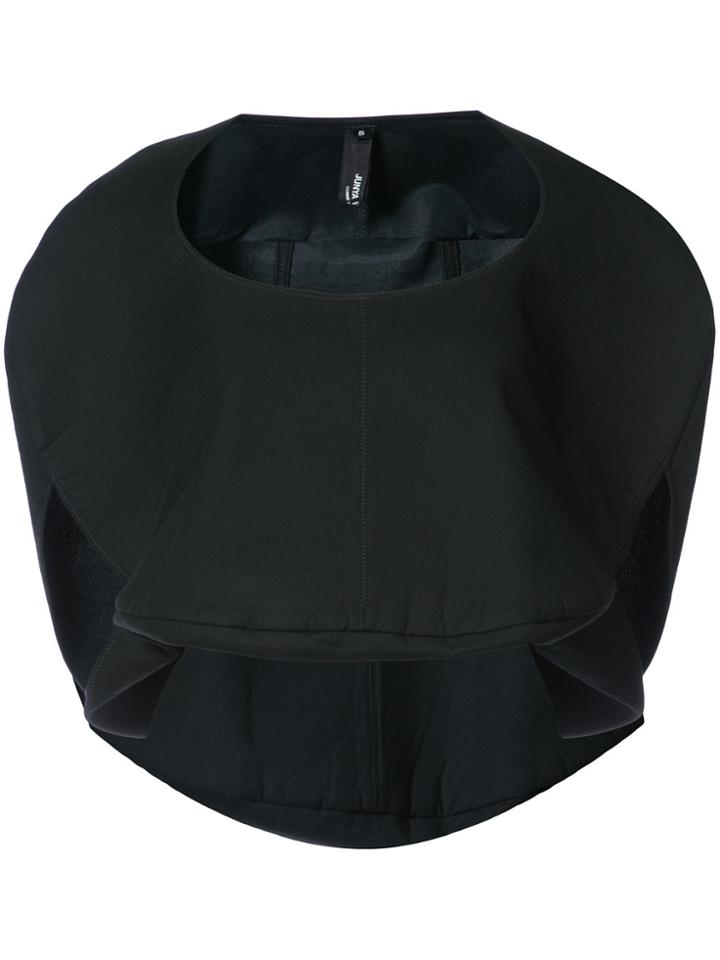 Junya Watanabe Comme Des Garçons Structured Cropped Top - Black