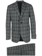 Versace Checked Two-piece Suit - Grey