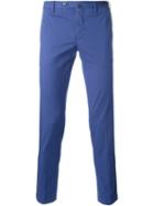 Pt01 Slim Chino Trousers, Men's, Size: 46, Blue, Cotton/linen/flax/spandex/elastane