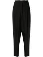 Ingie Paris High-rise Oversized Trousers - Black