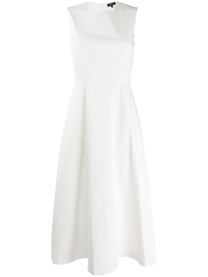 Theory A-line Poplin Dress - White