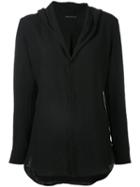Yohji Yamamoto - Hooded Shirt - Women - Linen/flax - I, Black, Linen/flax