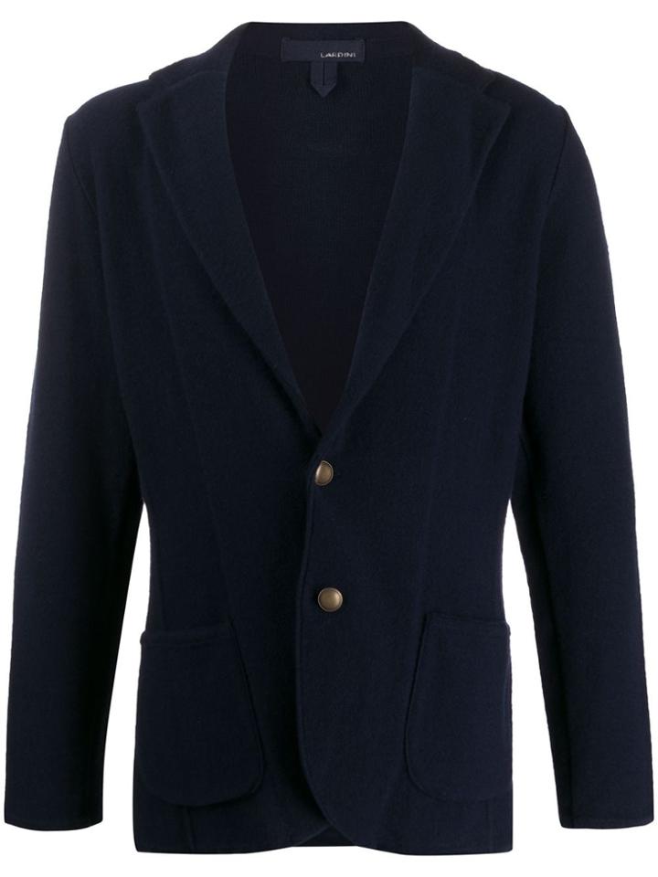 Lardini Button-down Long-sleeve Cardigan - Blue