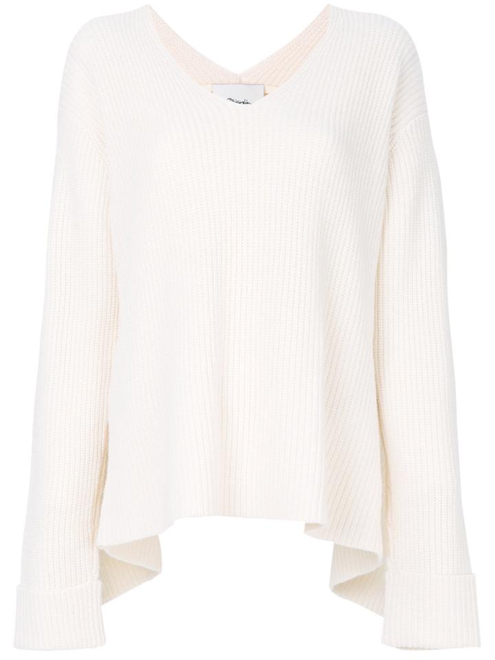 3.1 Phillip Lim Ribbed Knitted Sweater - White