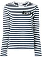 Comme Des Garçons Girl Striped Longsleeved T-shirt - Blue