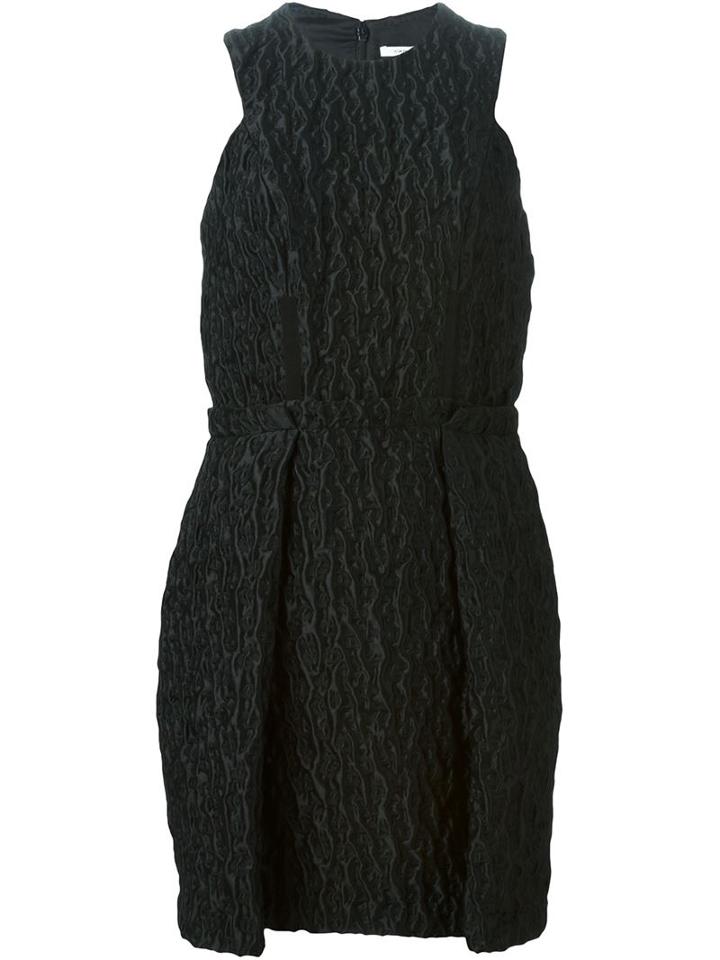 Carven Textured Sleeveless Dress, Women's, Size: 40, Black, Polyamide/polyester/acetate