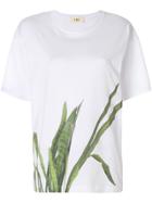 Ports 1961 Leaf Print Oversized T-shirt - White