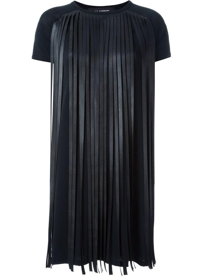 Neil Barrett Fringed T-shirt Dress