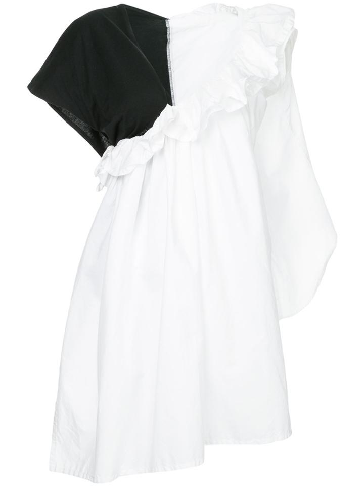 Yohji Yamamoto Vintage Split Ruffle Top - White
