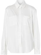 Burberry Silk Jersey Oversized Shirt - White