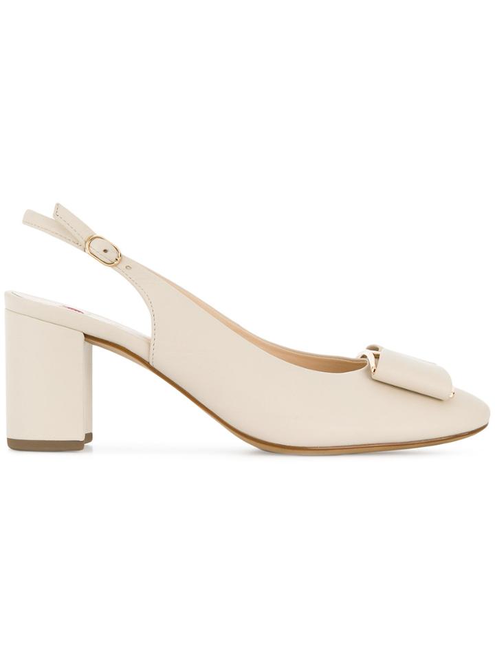 Hogl Bow-detail Slingback Pumps - White