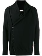 Alexander Mcqueen Cashmere Off-centre Buttoned Cardigan - Black
