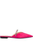 Prada Embellished Band Slippers - Pink