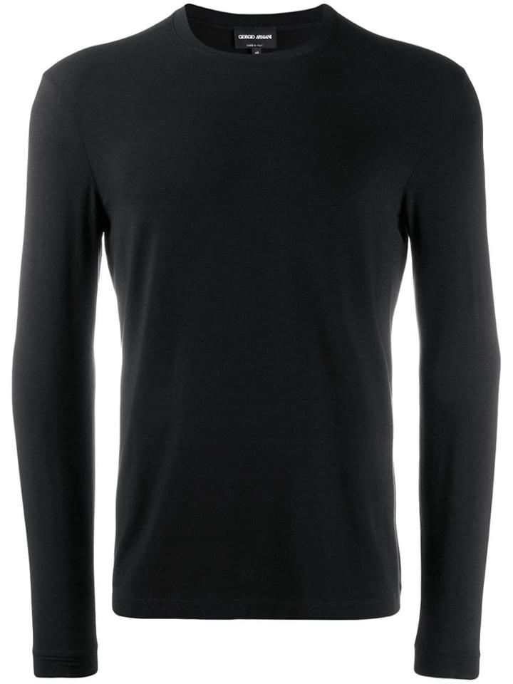 Giorgio Armani Jersey Sweatshirt - Black