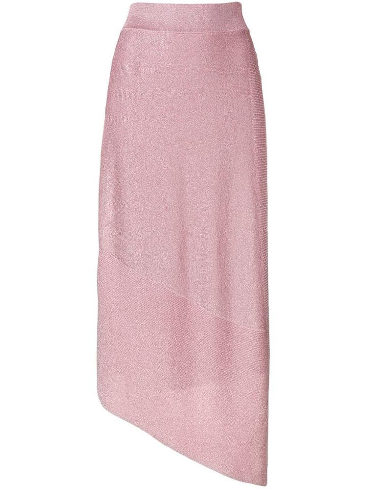 Stella Mccartney Asymmetric Lurex Skirt - Pink
