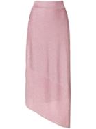 Stella Mccartney Asymmetric Lurex Skirt - Pink