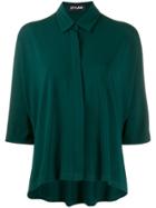 Styland Concealed Button Shirt - Green