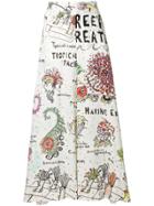 Tsumori Chisato Printed Wide Leg Trousers - Nude & Neutrals