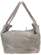 Giorgio Brato Textured Shoulder Bag, Women's, Grey, Cotton/calf Leather