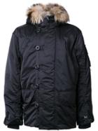 Kru 'maverick' Fur Hood Parka, Men's, Size: Large, Black, Polyamide/polyester