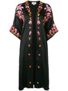 Temperley London Embroidered Open Front Coat - Black