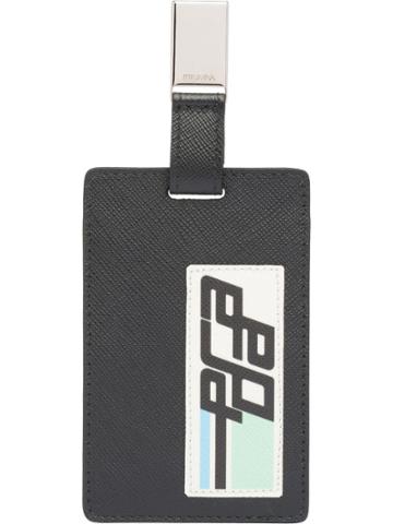Prada Saffiano Name Tag - Black
