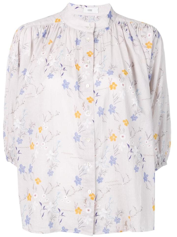 Closed Floral Print Shirt - Grey