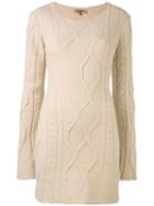 Yeezy Long-sleeved Knitted Dress - Neutrals
