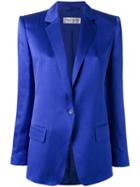 Max Mara - One Button Blazer - Women - Silk/polyamide/acetate - 44, Blue, Silk/polyamide/acetate