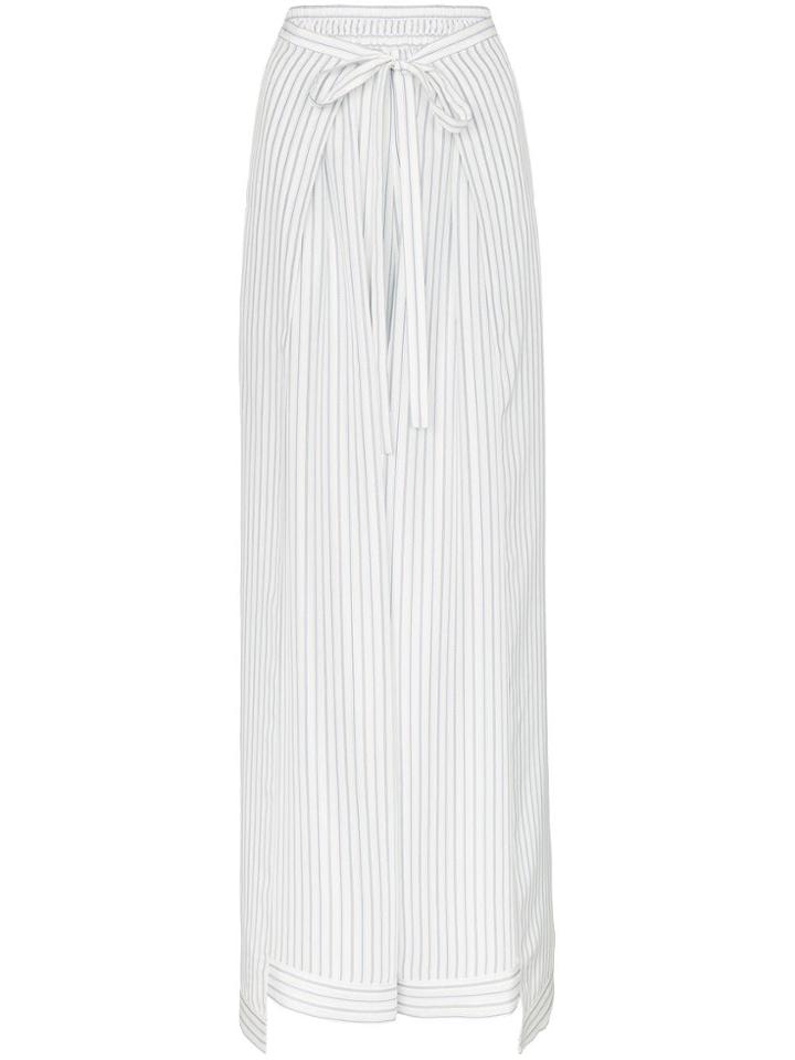 Chloé Pinstripe Wide-leg Trousers - Neutrals