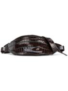 Nanushka Mock Croc Belt Bag - Brown