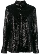 In The Mood For Love Coletta Sequin Shirt - Black